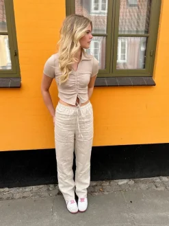 Matilde W hør bukser beige