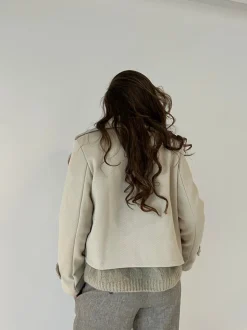 Maxima kort frakke - Beige