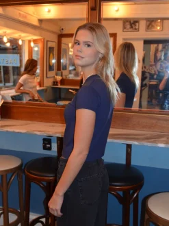 Melting baby tee - Navy