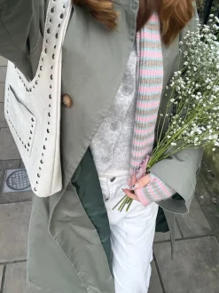 Mio sæt handsker og tørklæde - Lyserød/grå/blå