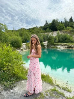 Mirelle maxikjole med kirsebærprint