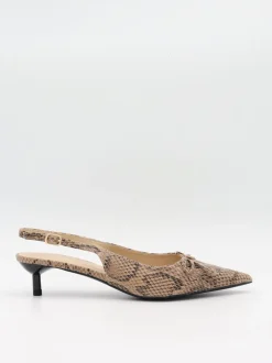 Mojsa mules med slangskind - Beige