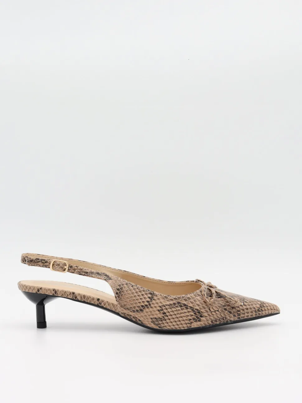 Mojsa mules med slangskind - Beige