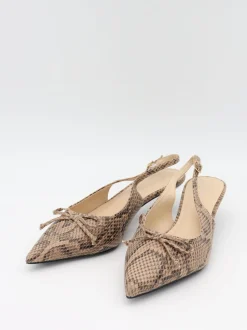 Mojsa mules med slangskind - Beige