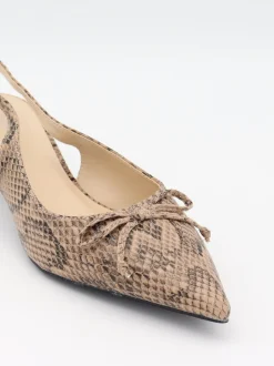 Mojsa mules med slangskind - Beige