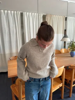 Molly striktrøje - Beige