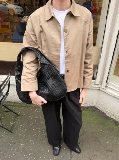 Monica kort trenchcoat - Beige
