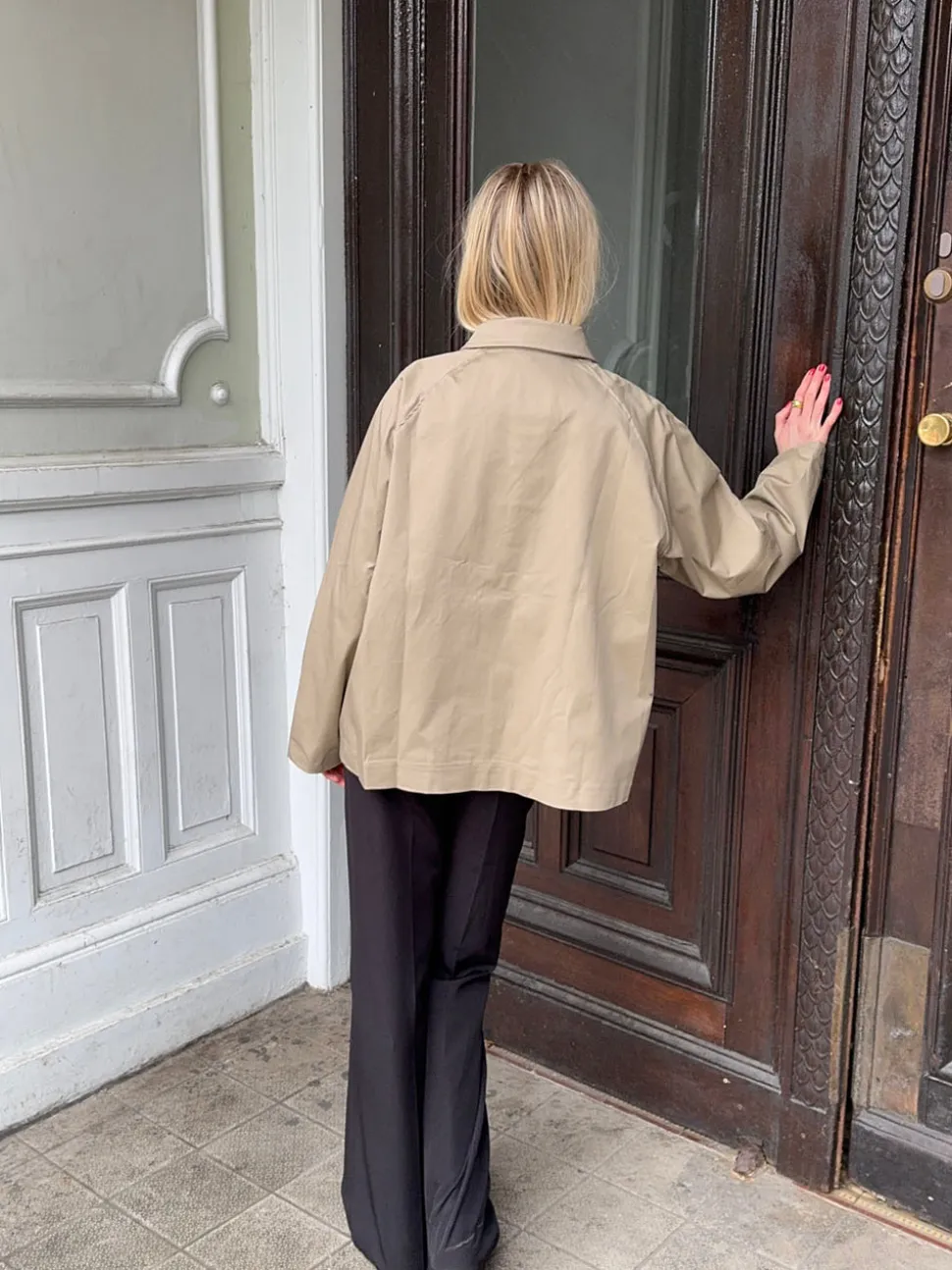 Monica kort trenchcoat - Beige