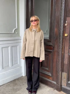 Monica kort trenchcoat - Beige
