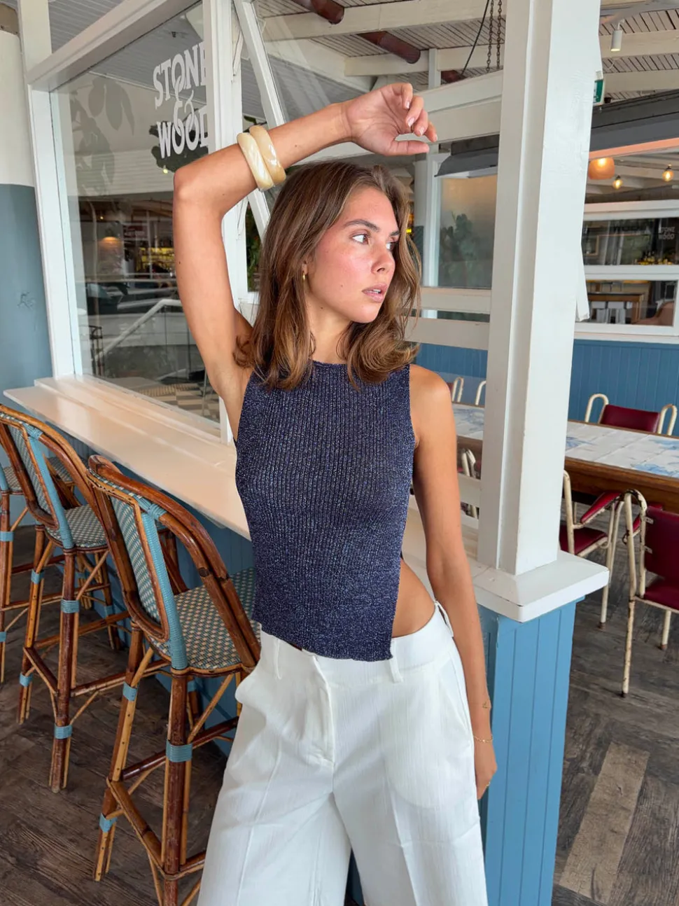 Montania glimmertop - Navy