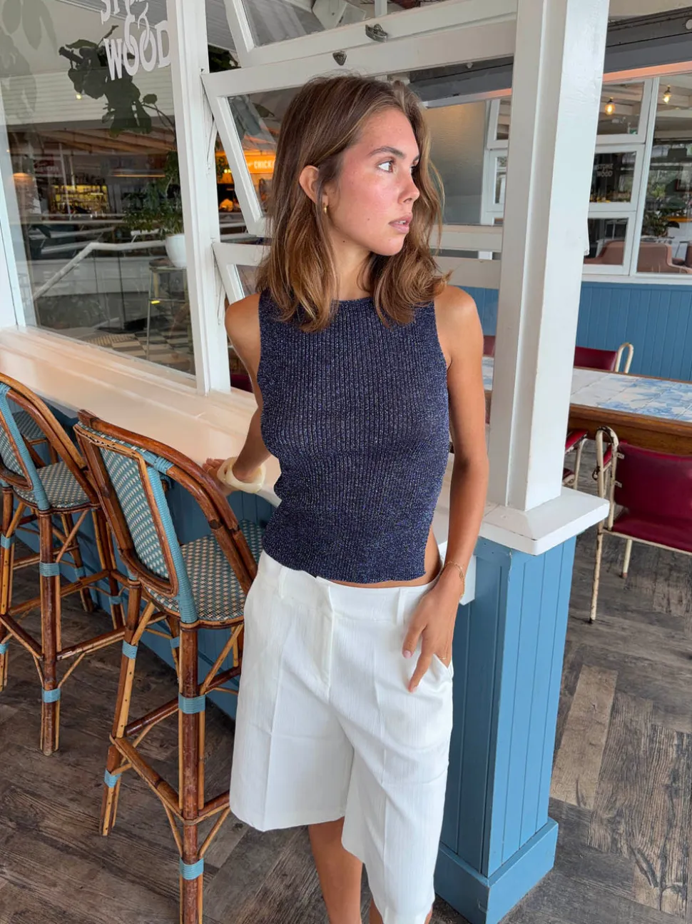 Montania glimmertop - Navy