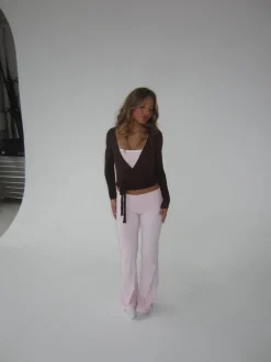 Motion wrap bluse - Espresso