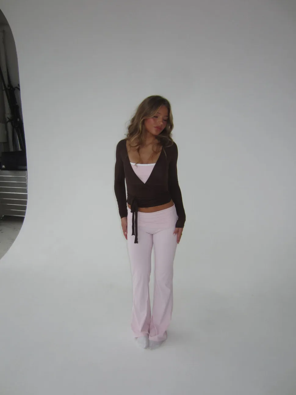 Motion wrap bluse - Espresso
