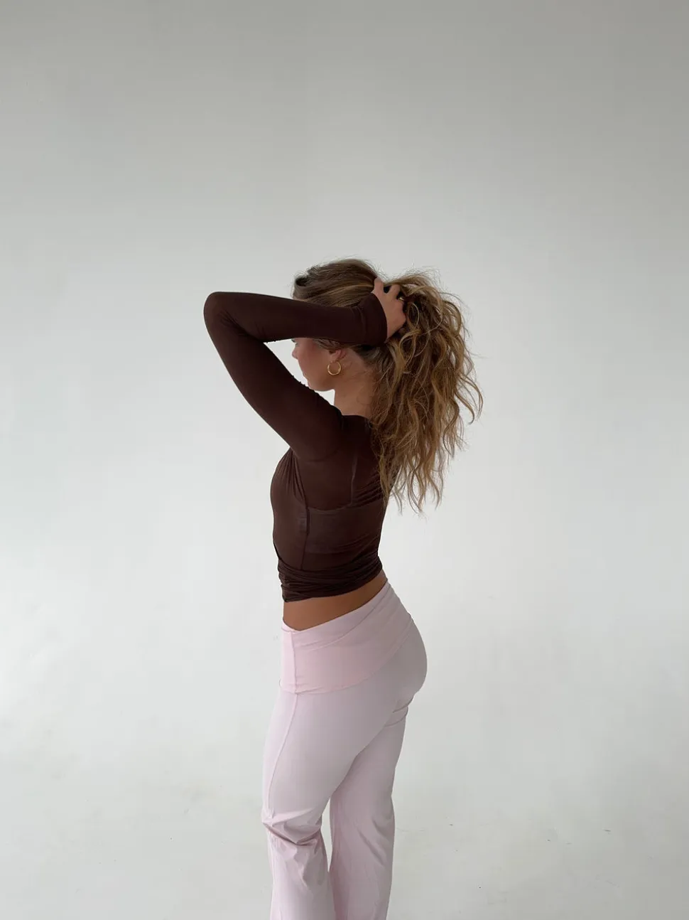Motion wrap bluse - Espresso