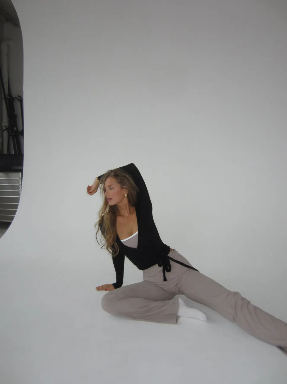 Motion wrap bluse - Jet Black