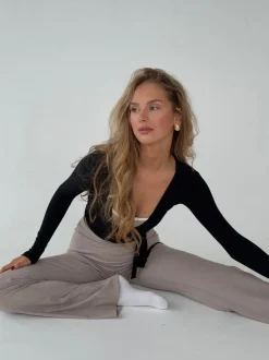 Motion wrap bluse - Jet Black