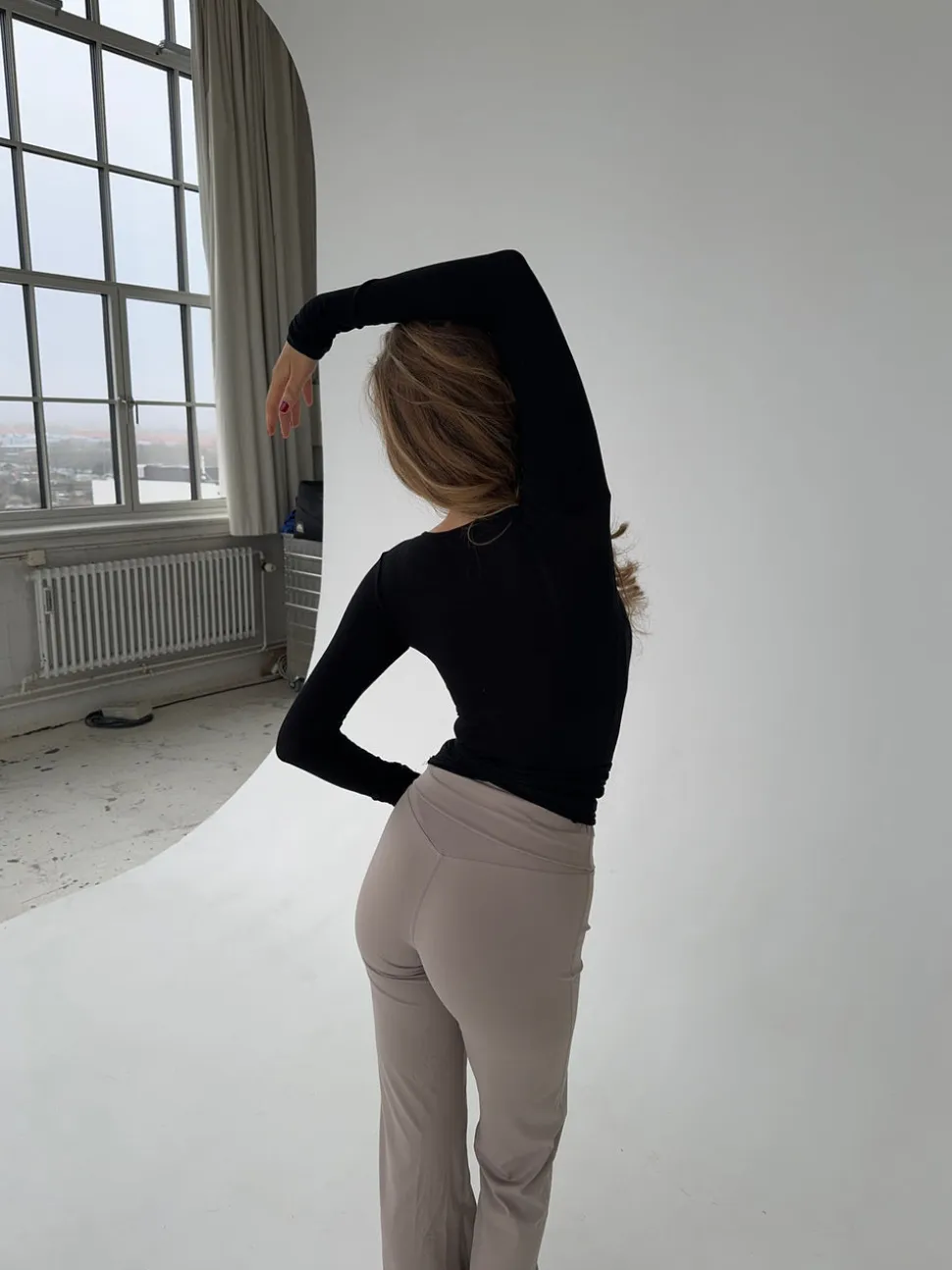 Motion wrap bluse - Jet Black