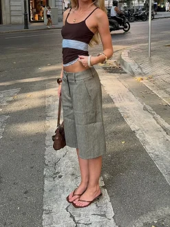 Nayaly bermudashorts - Kaki