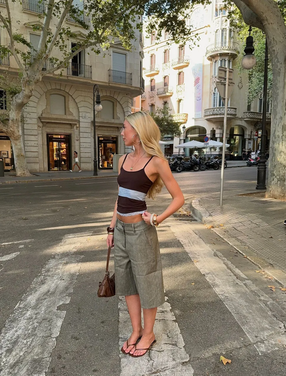 Nayaly bermudashorts - Kaki