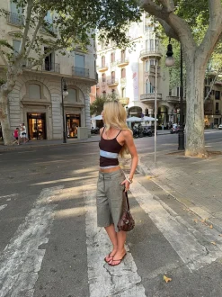 Nayaly bermudashorts - Kaki