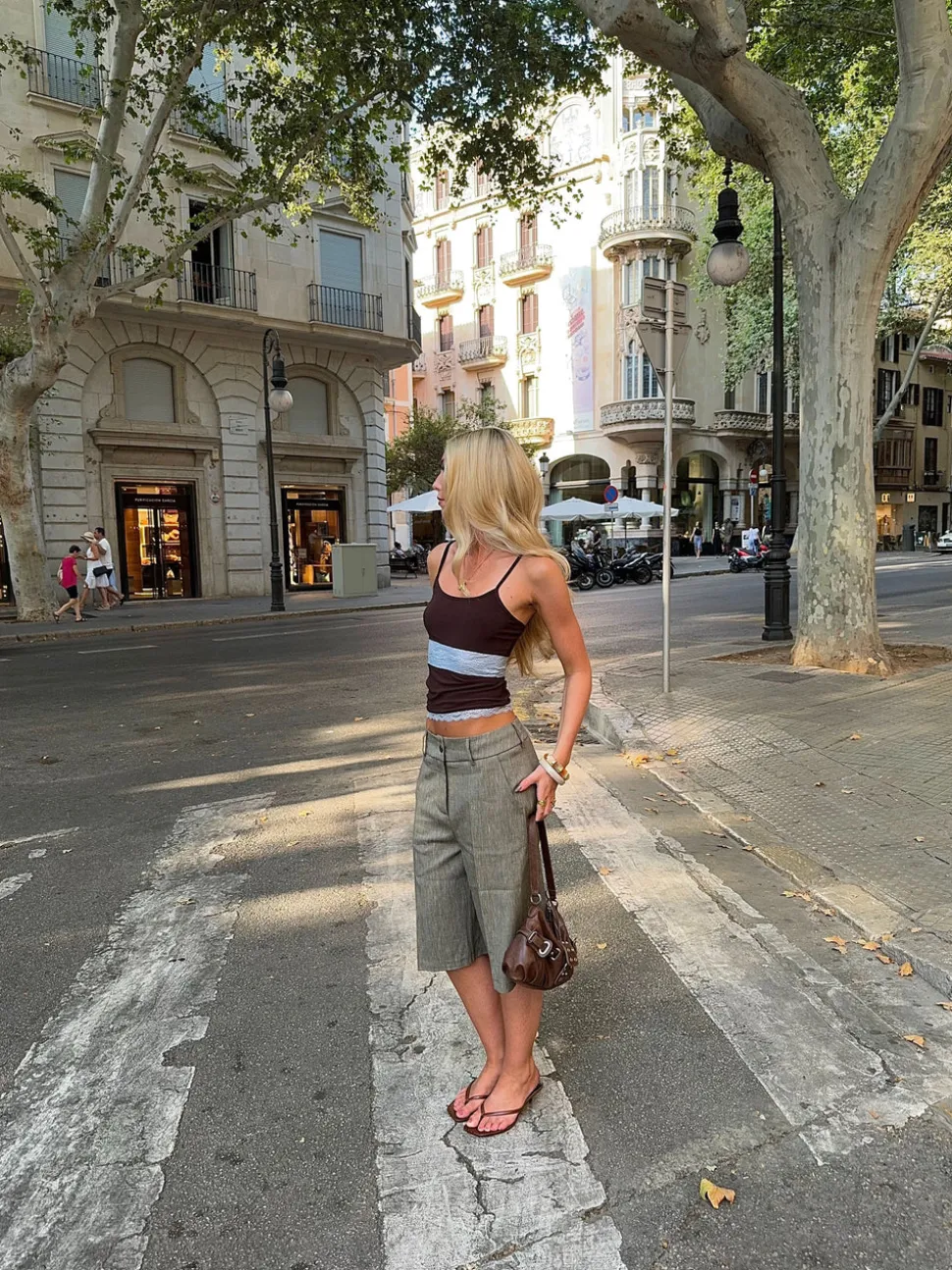 Nayaly bermudashorts - Kaki
