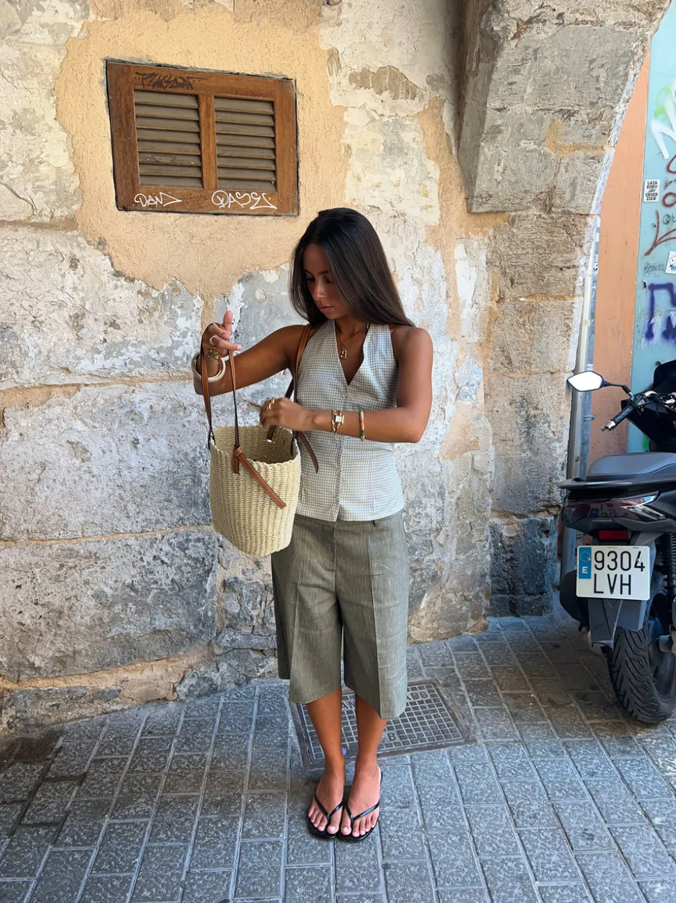 Nayaly bermudashorts - Kaki