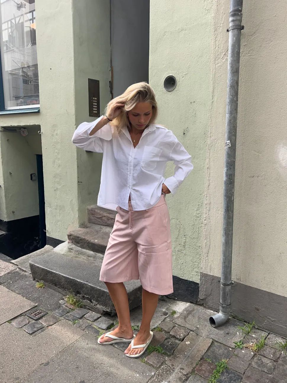 Nayaly bermudashorts - Lyserød