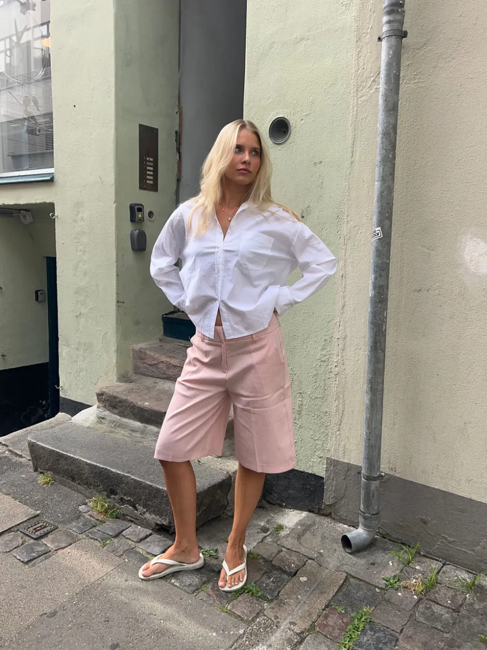 Nayaly bermudashorts - Lyserød