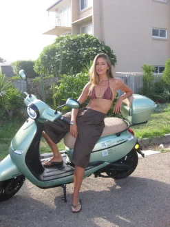 Noa bikini med striber - Rød/brun