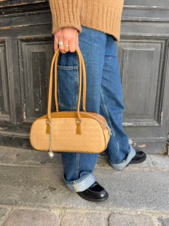 Noella håndtaske med mønster - Beige