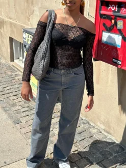 Nuna lavtaljede jeans - Grå