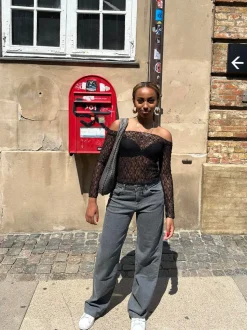 Nuna lavtaljede jeans - Grå