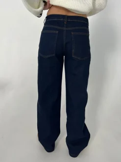 Nuna lavtaljede jeans - Mørk denim