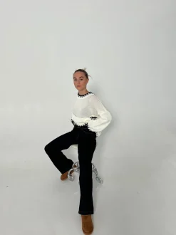 Nuna lavtaljede jeans - Mørk denim