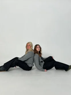 Nuna lavtaljede jeans - Sort