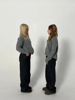 Nuna lavtaljede jeans - Sort