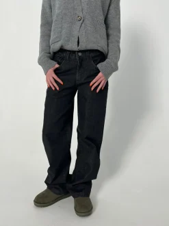 Nuna lavtaljede jeans - Sort