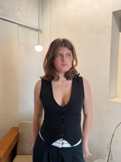 Ottilia vest - Sort