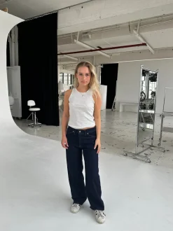 Oversized stjerne jeans - Guld stjerner
