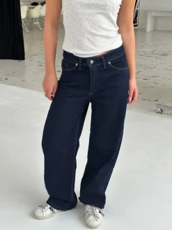 Oversized stjerne jeans - Guld stjerner