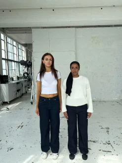 Oversized stjerne jeans - Guld stjerner