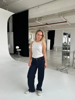 Oversized stjerne jeans - Guld stjerner