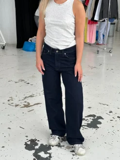 Oversized stjerne jeans - Hvide stjerner