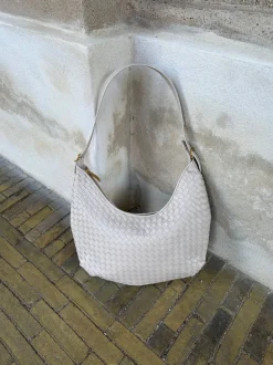 Palma flettet skuldertaske - Beige
