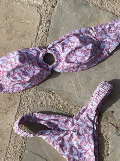 Paola bikini med mønster - Hvid/pink
