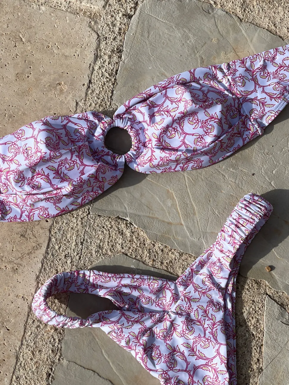 Paola bikini med mønster - Hvid/pink