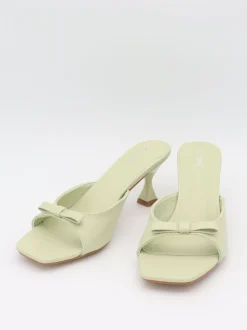 Pastella mules med sløjfe - Lysegrøn
