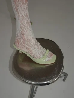 Pastella mules med sløjfe - Lysegrøn