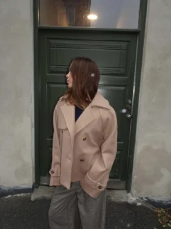 Patricia kort trenchcoat - Beige