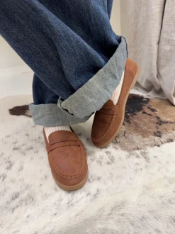 Pilou loafers i ruskind - brun